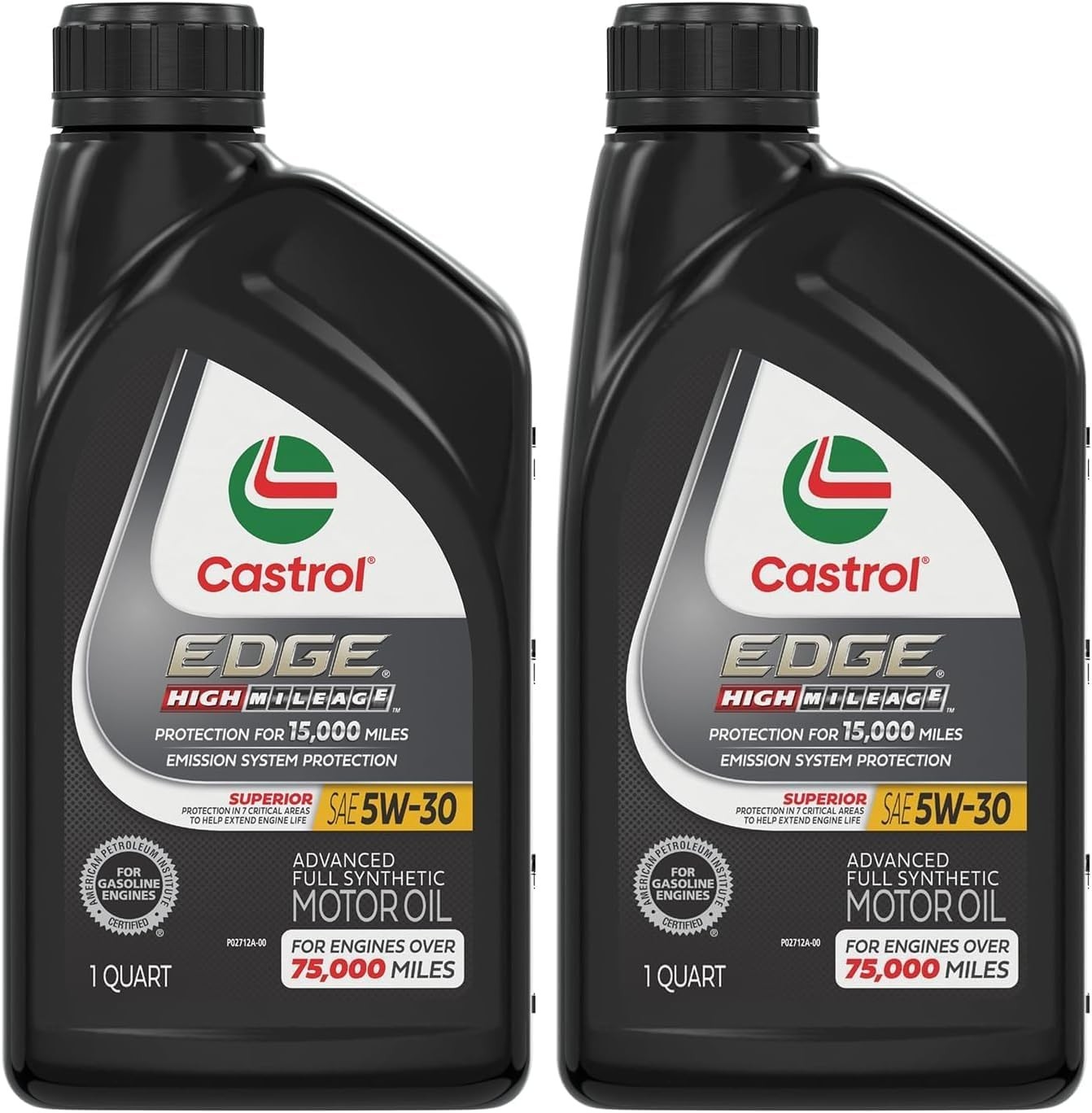 Edge 5W-30 Full Synthetic Motor Oil, 2 Pack – Universal Fit and High Mileage