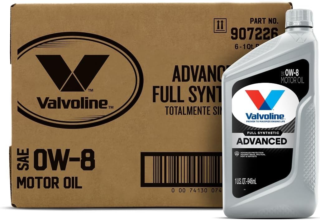 Advanced Protection 0W-8 Full Synthetic Motor Oil 1 Quart Pack of 6