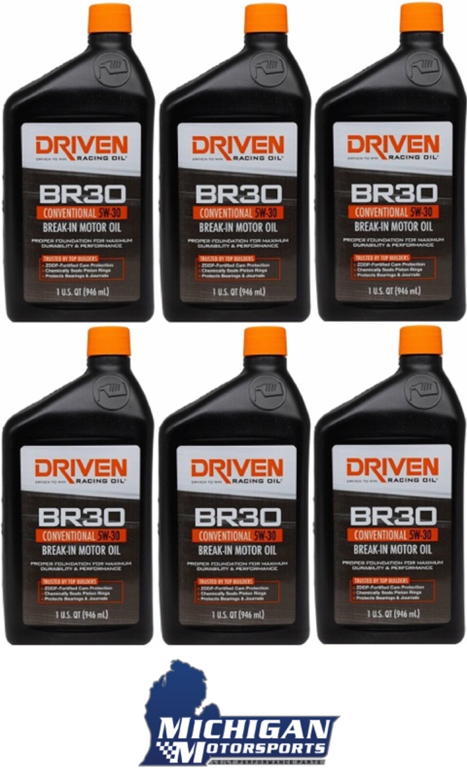 Driven BR30 5W-30 Break in Oil with Zinc 01806 – 6 Quarts