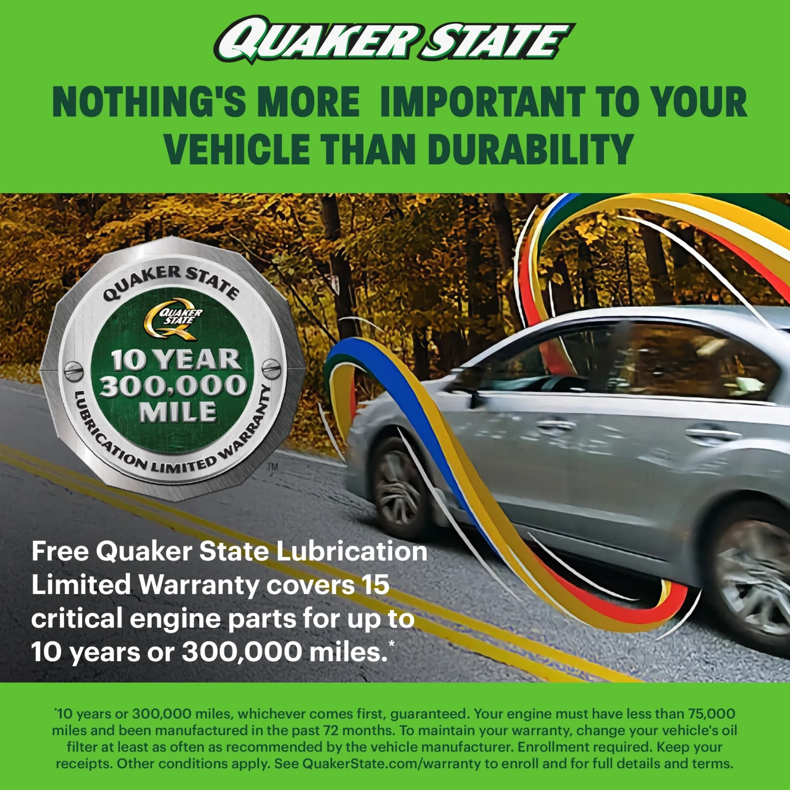 (2 pack) Quaker State Full Synthetic High Mileage 0W-20 Motor Oil, 5 Quart
