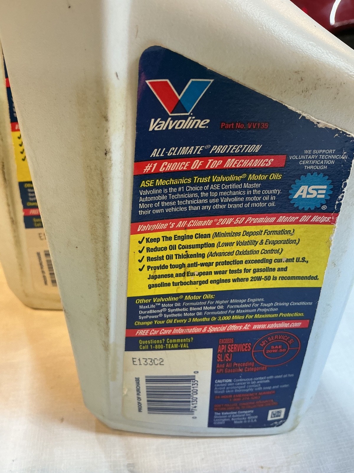 Valvoline 20W50 VR1 High Zinc Racing Motor Oil Conventional 5 Quarts fast ship
