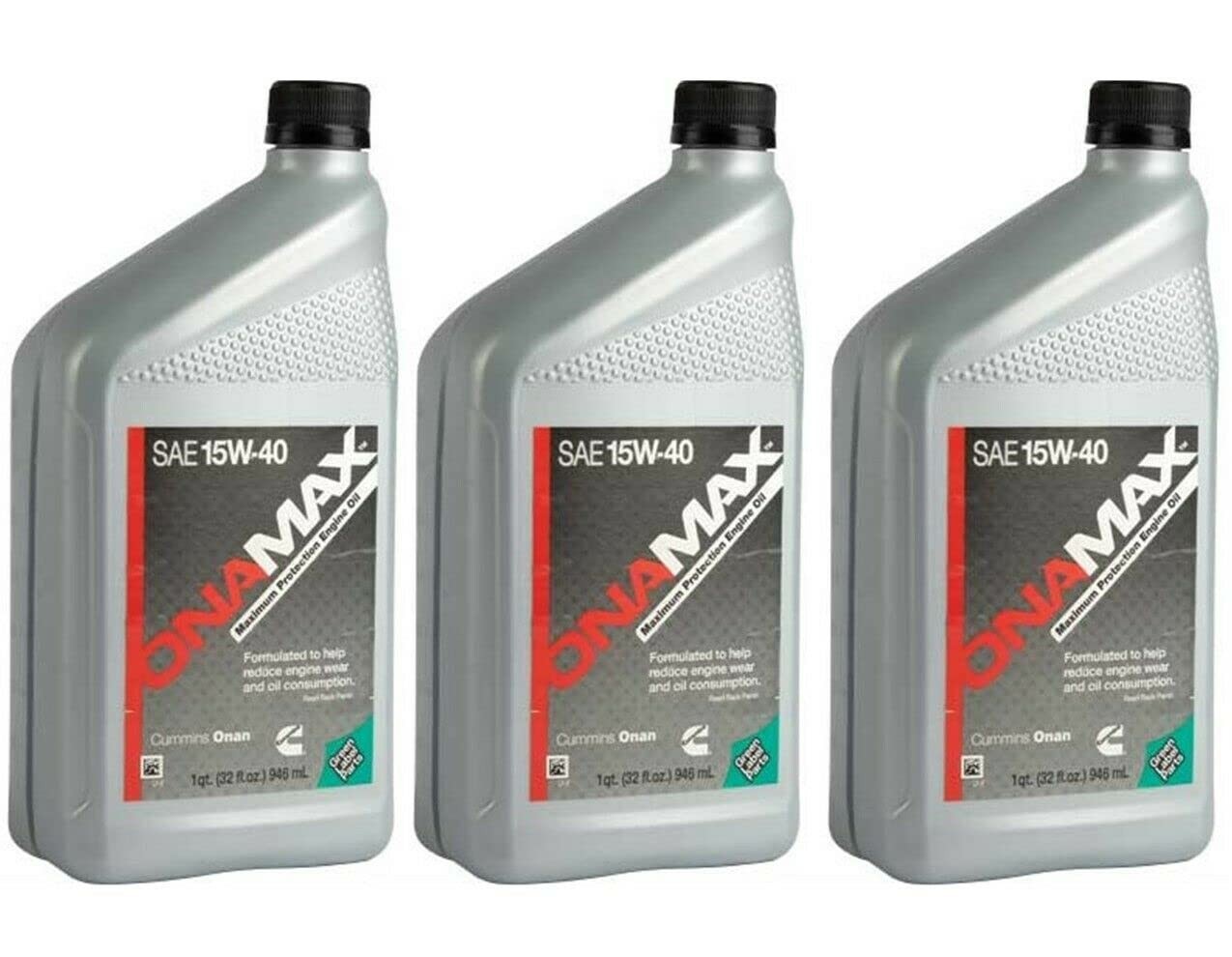 Cummins 3265336 Onan SAE 15W-40 Oil – 1 Quart (Quantity 3) 1