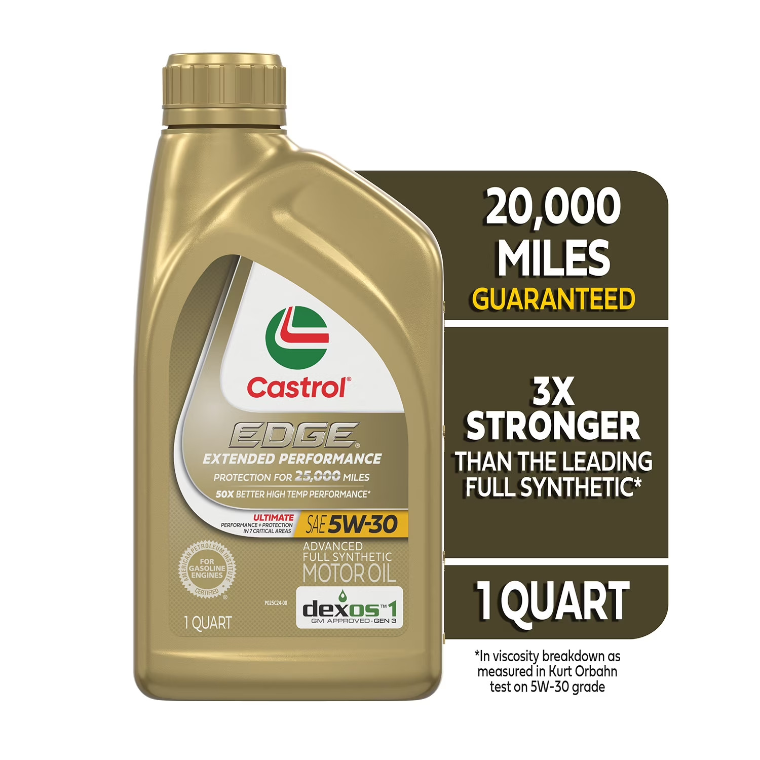 Castrol EDGE Extended Perf 5W-30, 1 Quart (3 packs ) Full Synthetic Motor Oil
