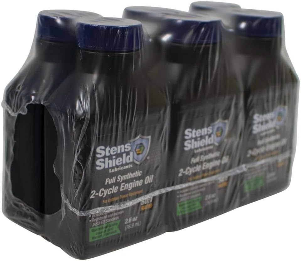 Shield Full Synthetic 2-Stroke Engine Oil, 24 Bottles, Blue, for Lawn Mowers …