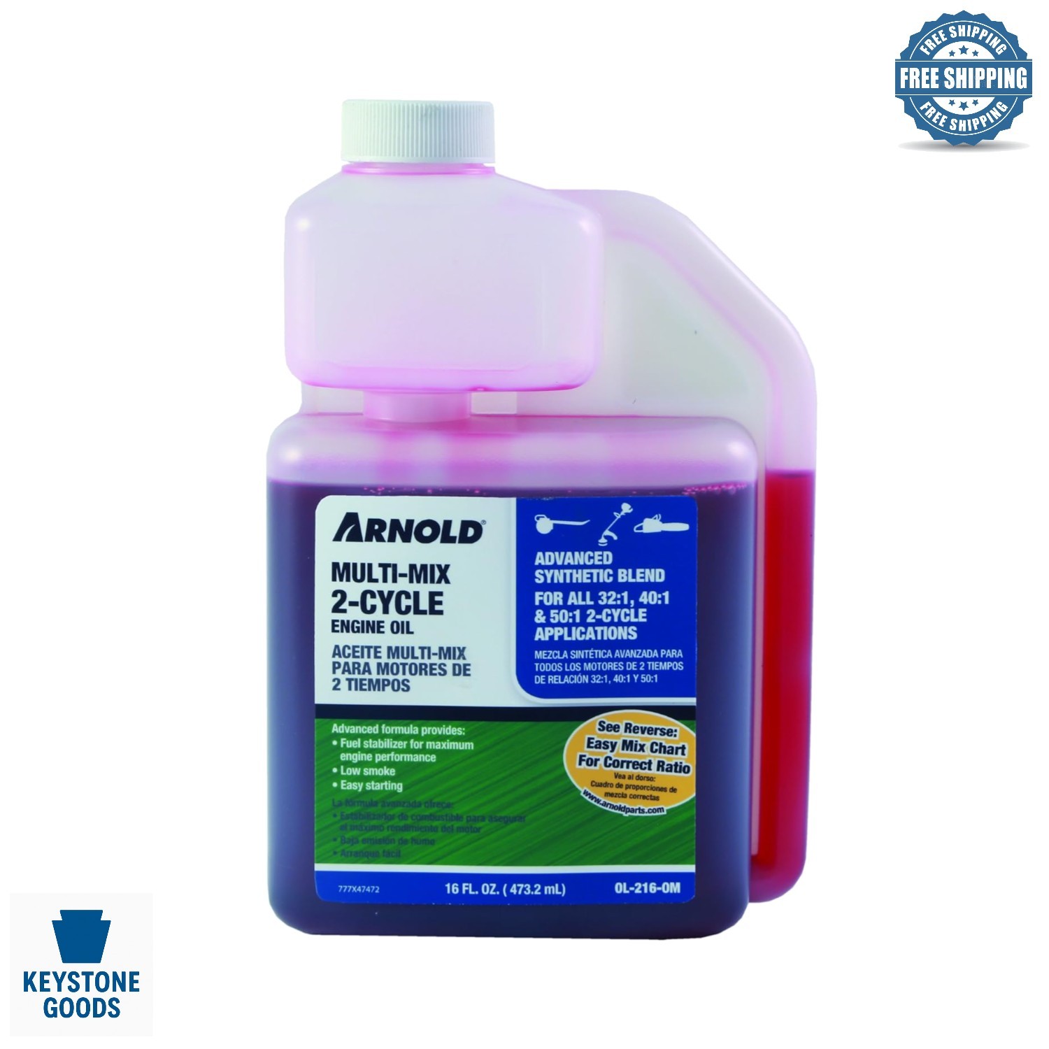 16oz Universal 2-Cycle Engine Oil for Chainsaws, Trimmers, & Blowers