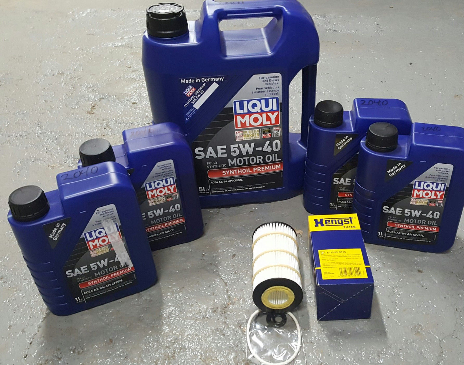 For Dodge Sprinter Synthetic Oil Change Kit LIQUIMOLY 5W-40 & Hengst Filter Set
