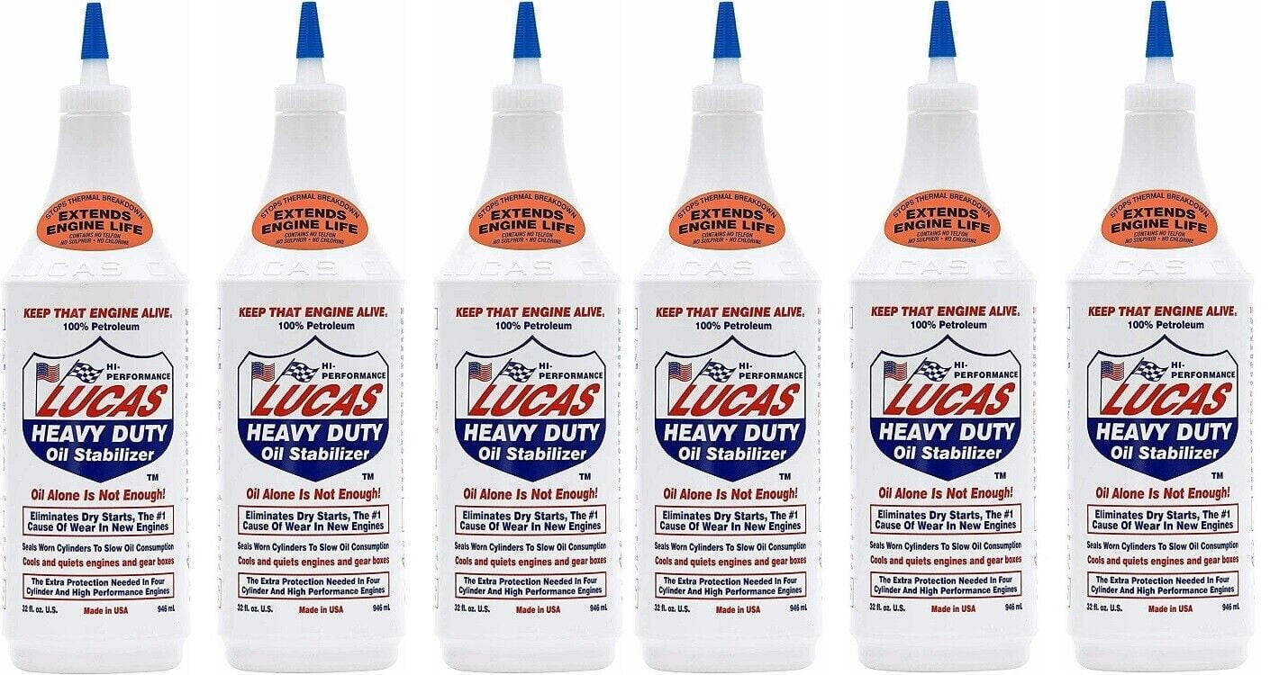 Lucas 10001 Heavy Duty Oil Stabilizer 1 Quart | 0.94 Liter – 32oz – Pack of 6