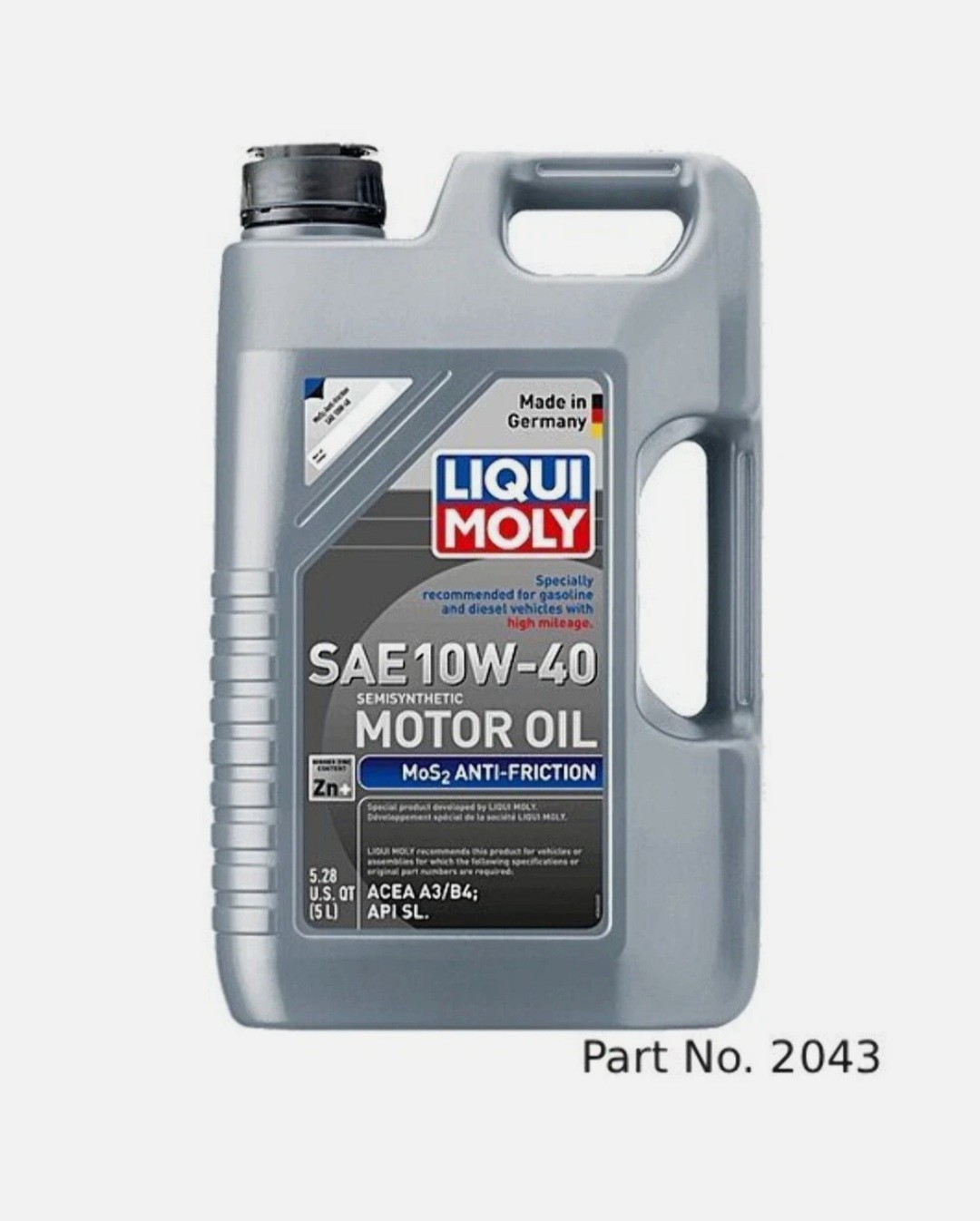 Liqui Moly LM2043 10w40 MOS2 semi synthetic 5Liters
