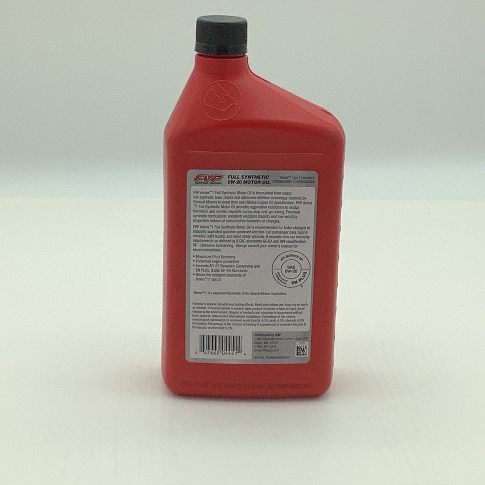 FVP 0W-20 Full Synthetic Motor Oil 6 Pack Of 1 Qt.