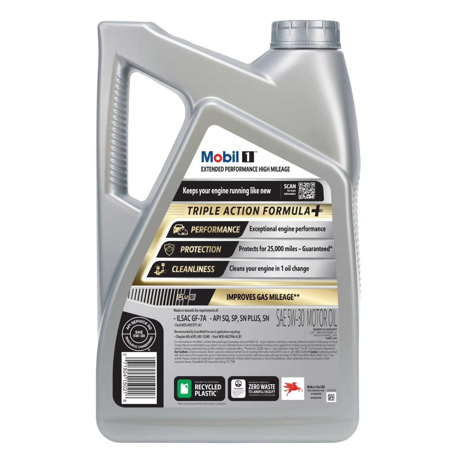2 Pack Mobil 1 Extended Performance Full Synthetic 5W-30 Motor Oil 5 Quart