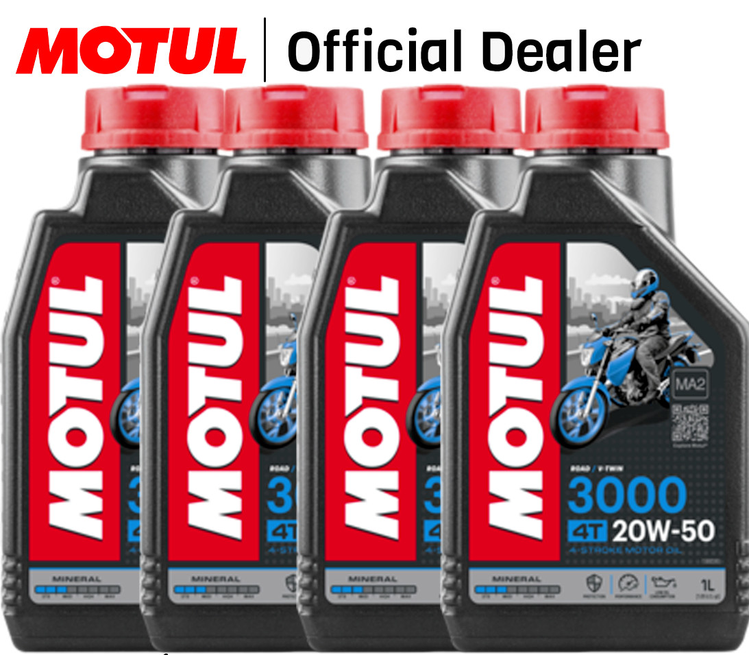 Motul 20W50 Mineral 3000 4T Engine Oil for Harley-Davidson in 4LITERS New n