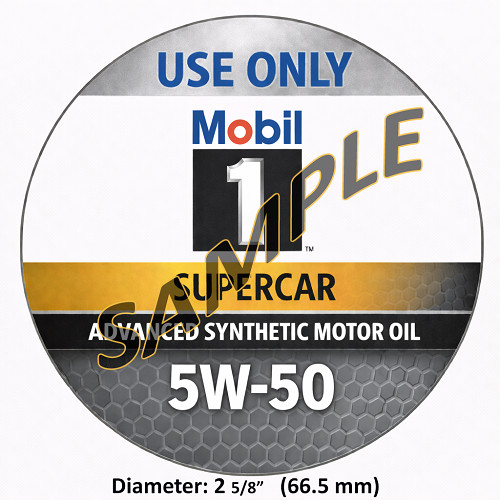Mobil 1 Supercar 5W-50 – Engine Bay ID Labels (Set of 2)
