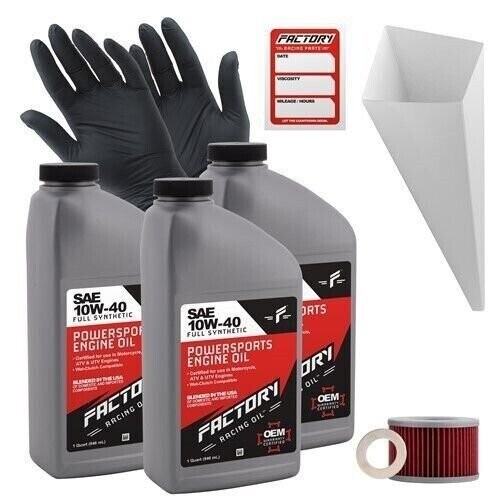 Factory Racing Parts 10W-40 3qt Oil Change Kit For Honda CB400N/T CM400T CBX550