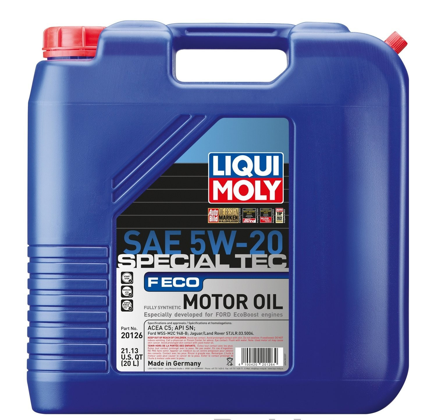 SALE- LIQUI MOLY 20126 Special Tec F ECO 5W-20; 20 Liter