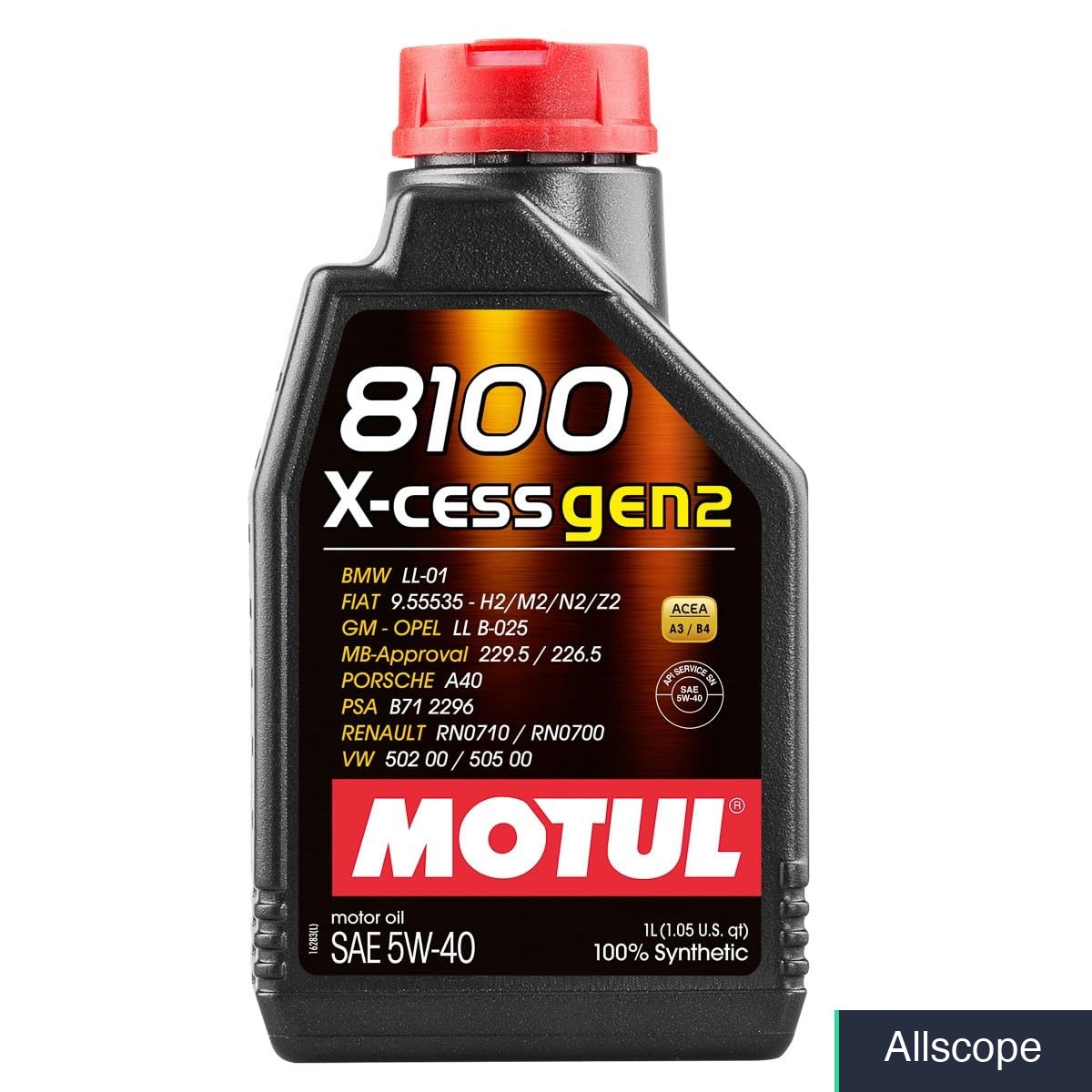 Motor Oil 5W-40 1 Liter Bottle Engine Protection Passenger Vehicles