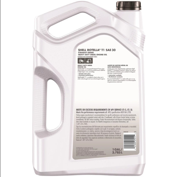 Shell Rotella T1 30W Conventional Heavy Duty Diesel Motor Oil, 1 Gallon