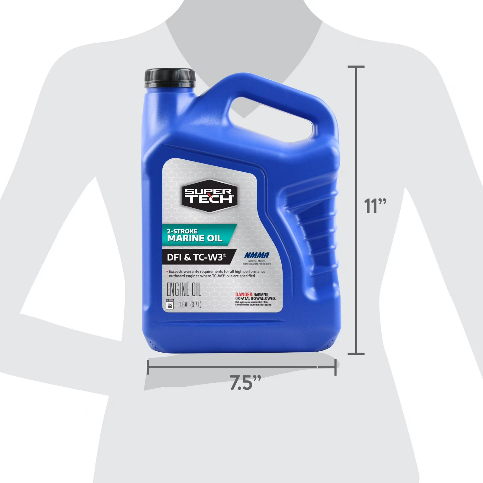 (2 pack) Super Tech TC-W3 High-Performance Marine Outboard 2 Cycle Engine Oil