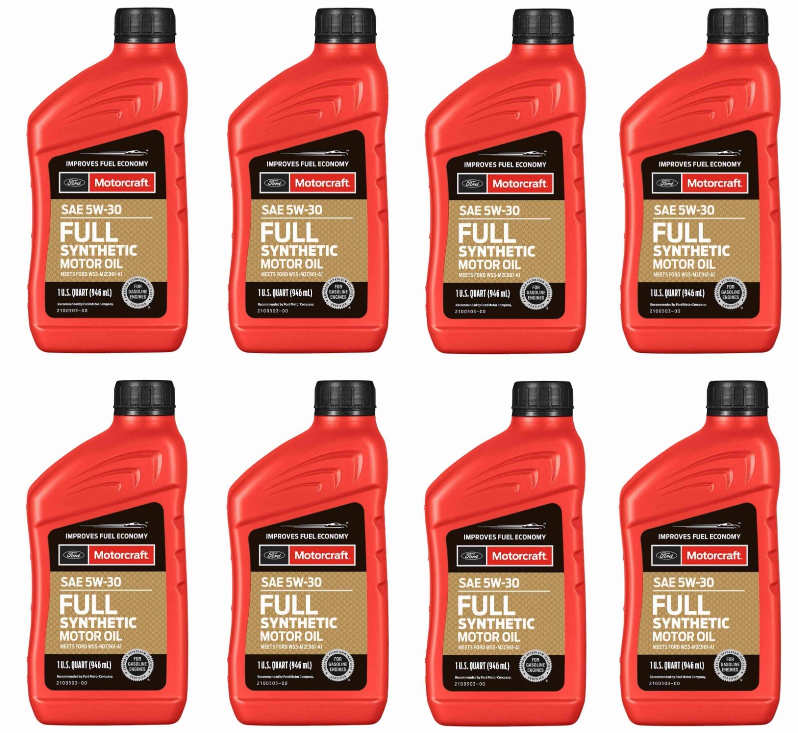 8 Quarts Engine Motor Oil OEM FORD MOTORCRAFT Full Synthetic SAE 5W-30