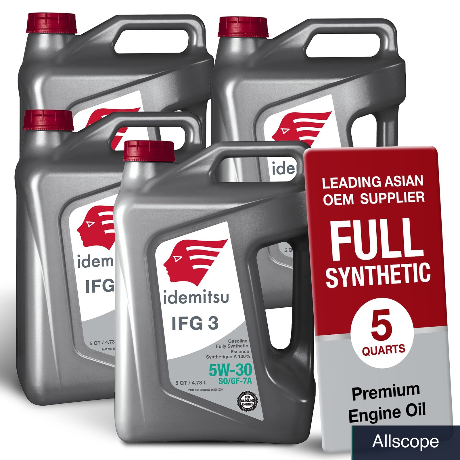 5W-30 Motor Oil 5 Quart 4 Pack, SP/GF-7A TGDI PFI Engine Formula