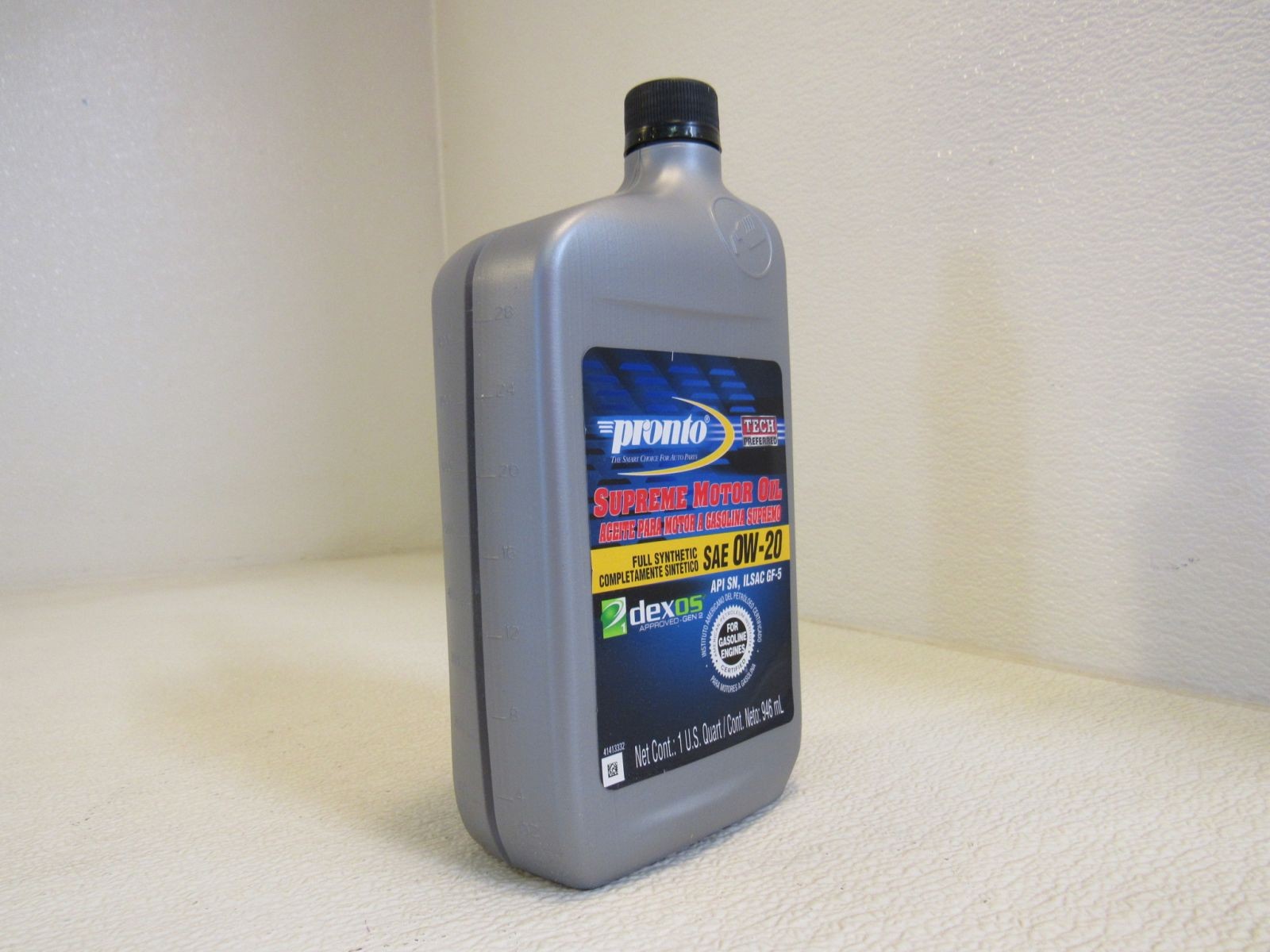 Pronto Full Synthetic Supreme Motor Oil SAE 0W-20 1-qt 946-ml 511DPR
