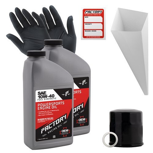 Factory Racing Parts 10W40 2 QT Oil Change Kit For Kawasaki KAF620 Mule 4000