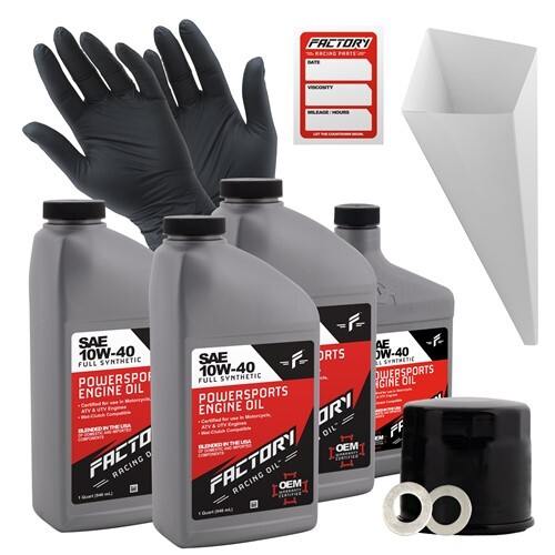 Factory Racing Parts 10W40 3.5 QT Oil Change Kit For Suzuki VZ1500 M90 Boulevard