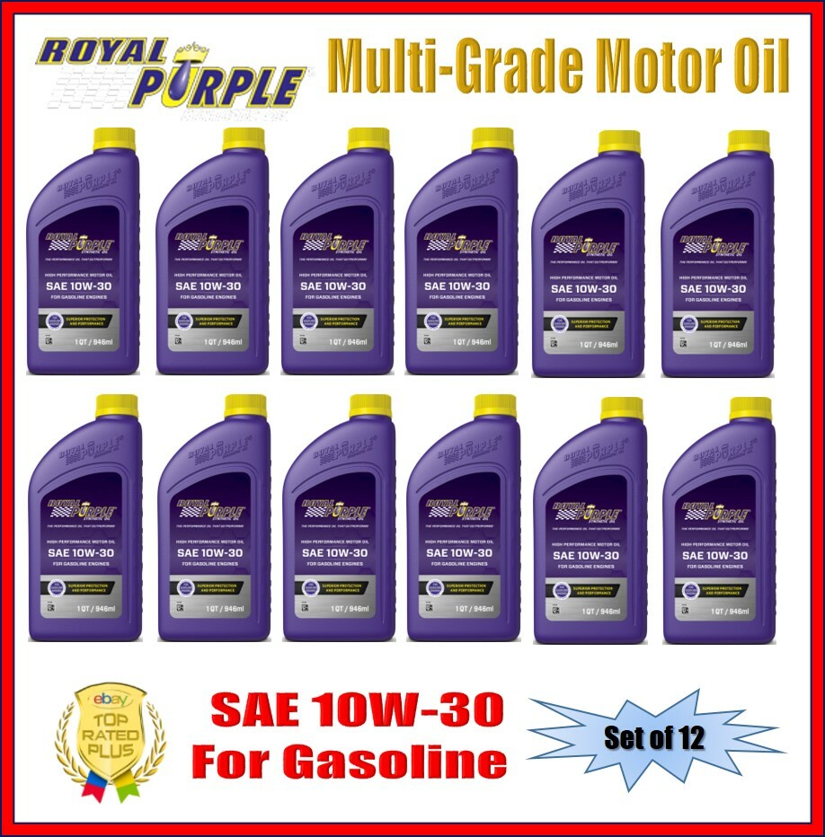 Royal Purple Multi-Grade Motor Oil 10W-30 Gasoline 1-Qt. Bottle Set of 12 06130