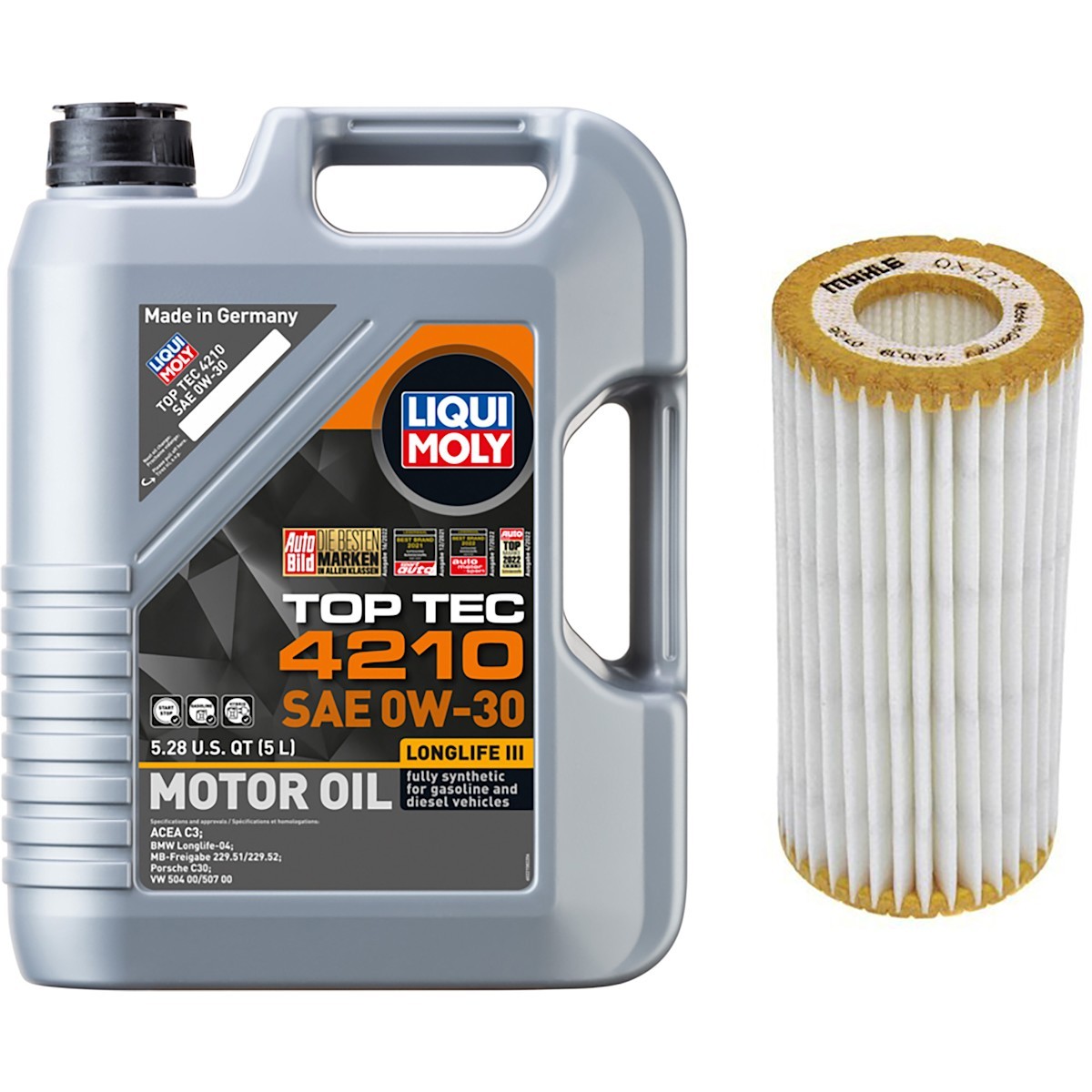 KIT-041024-252 Mahle Oil Filter for VW Audi S3 Volkswagen Golf R Atlas Q7 Tiguan