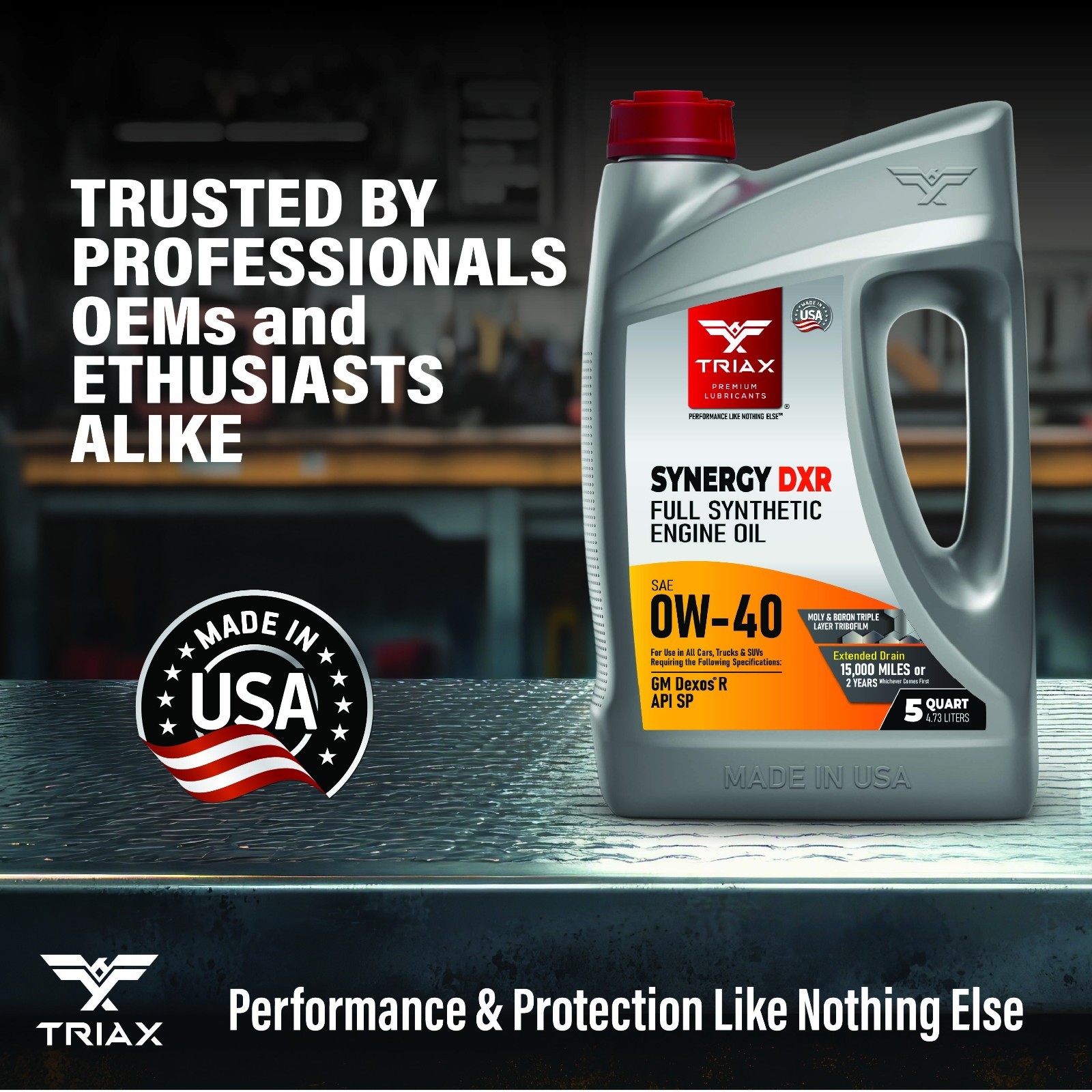 TRIAX Synergy DXR 0W-40 SP Full Synthetic Engine Oil (1 Quart) 6 Pack