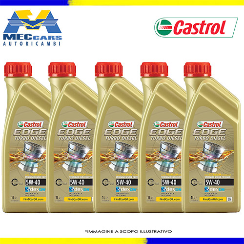 5 LITRE CASTROL EDGE TITANIUM TURBO DIESEL 5W40 SYNTHETIC ENGINE OIL MB PSA VW
