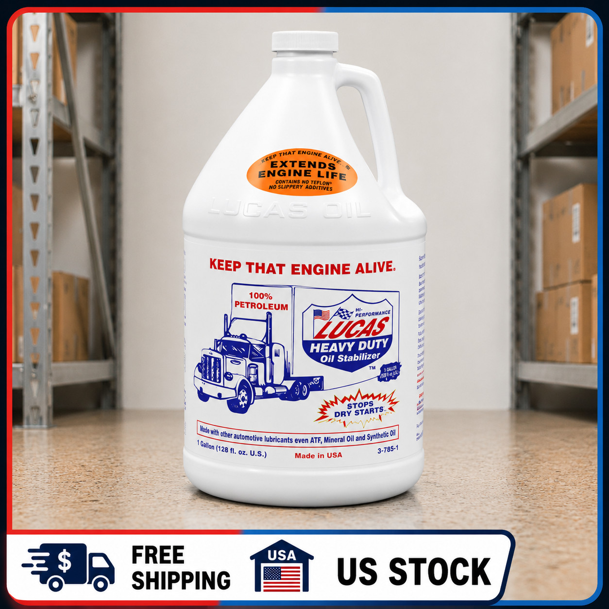 Lucas Oil 10002 Heavy Duty Oil Stabilizer One Gallon Automotive Additive