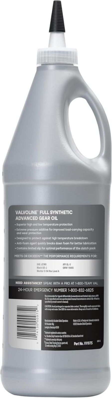 Advanced Full Synthetic 75W-90 Gear Oil 1 QT