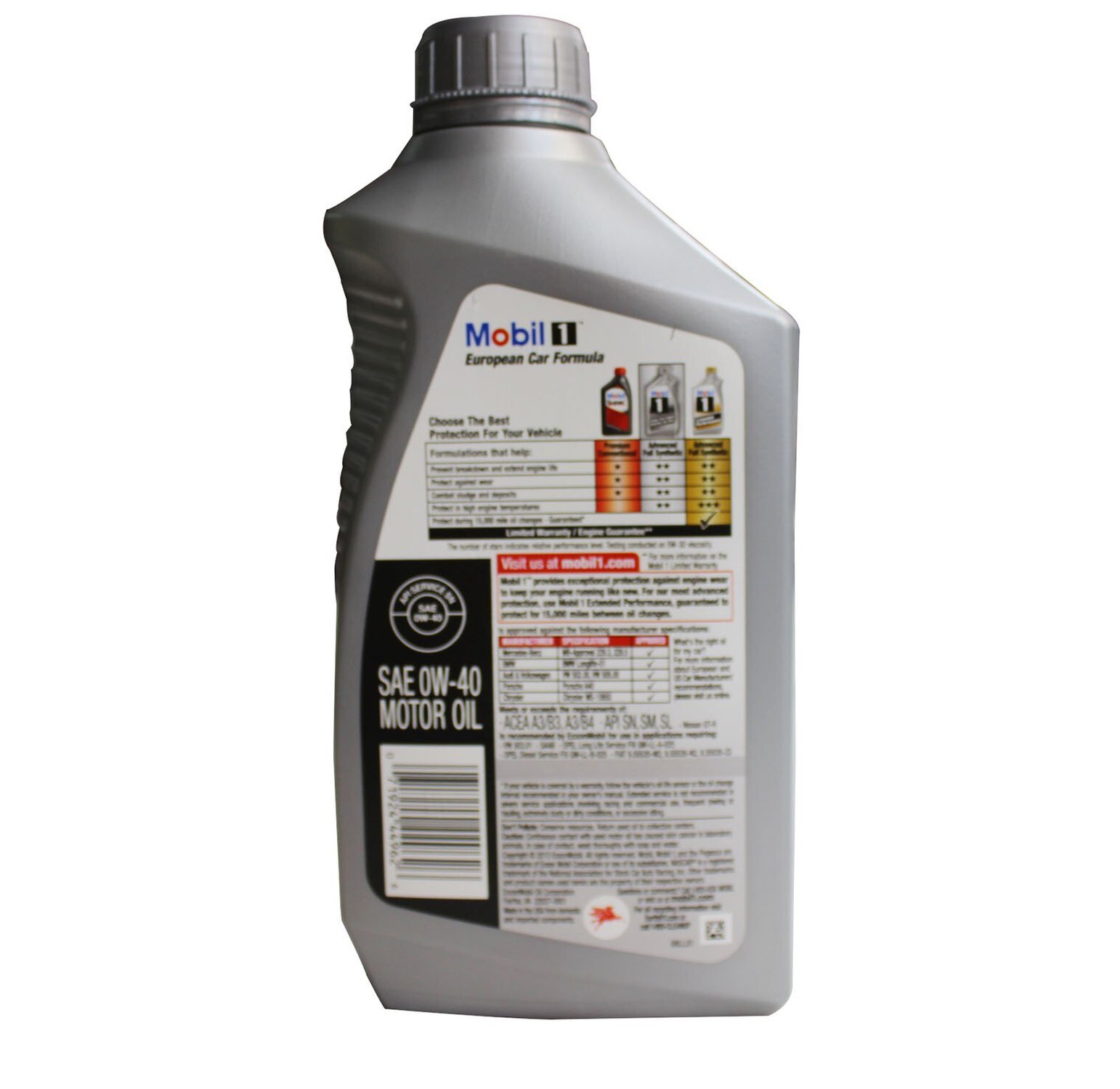 Mobil 1 98KG00 0W-40 Synthetic Motor Oil – 1 Quart