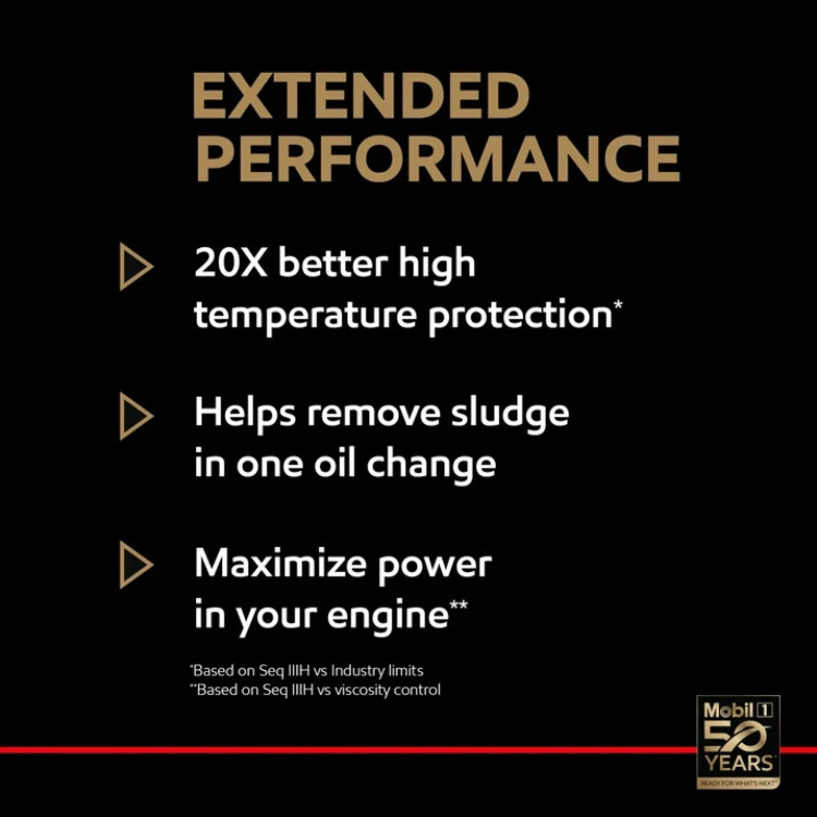 Mobil 1 Extended Performance Full Synthetic Motor Oil 5W-30, 5 Quart