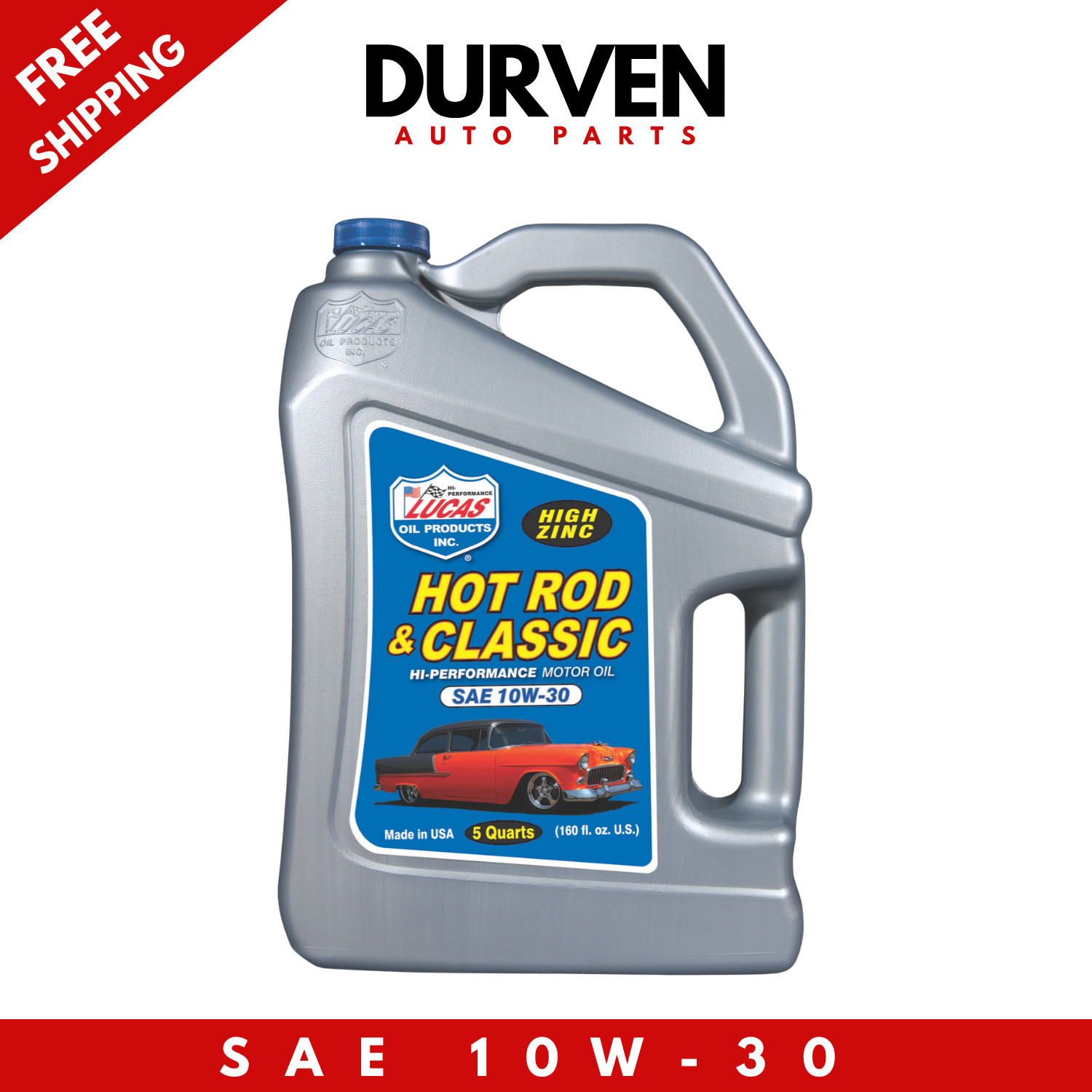Lucas Oil 10679 Sae 10w-30 Hot Rod Oil 5 Quart