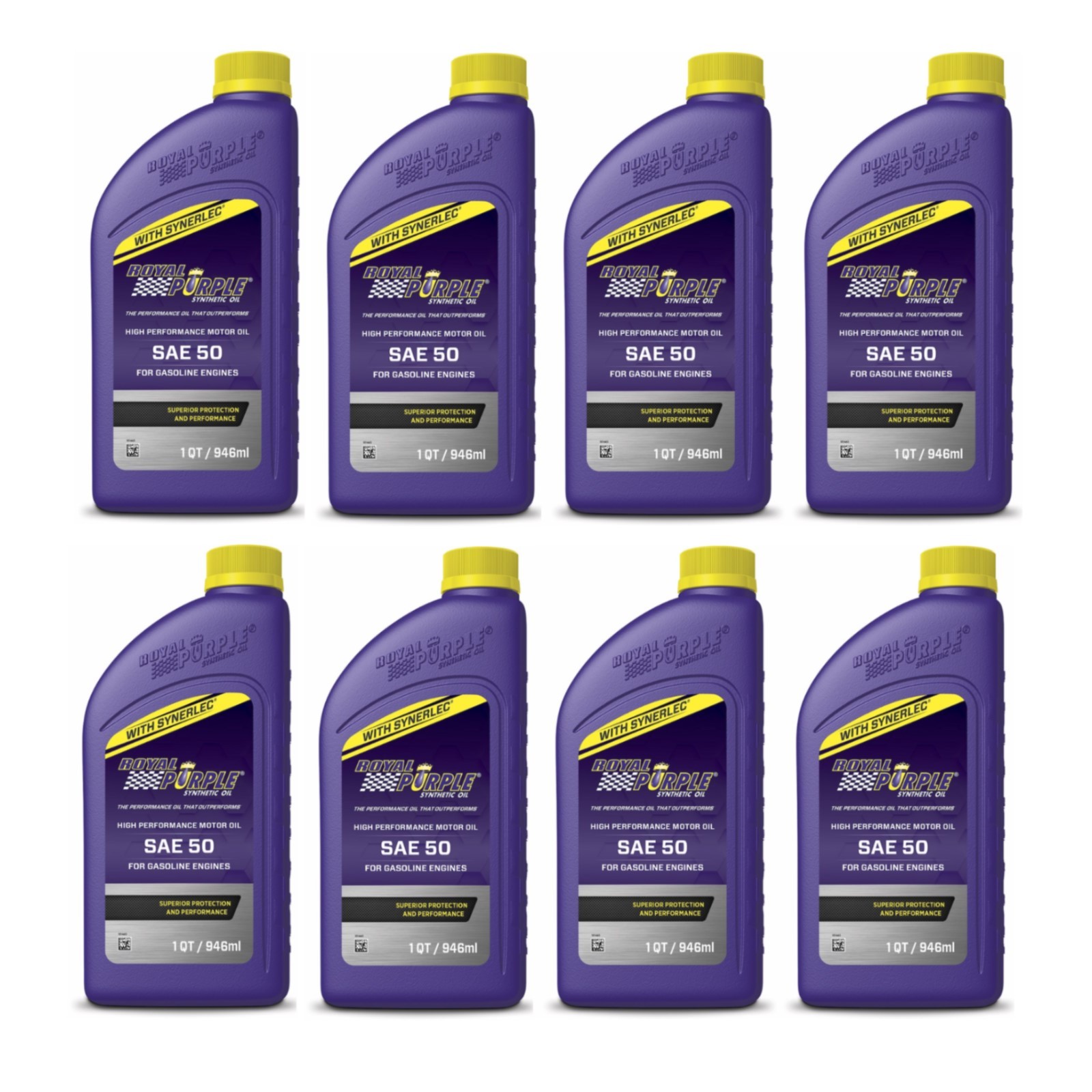 Royal Purple SAE 50 Straight Grade Performance Motor Oil 1 Qt. Bottles Set of 8
