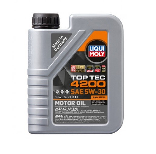 Liqui Moly Top Tec 4200 SAE 5W-30 For Synthetic Motor Oil, 1 Liter 2004