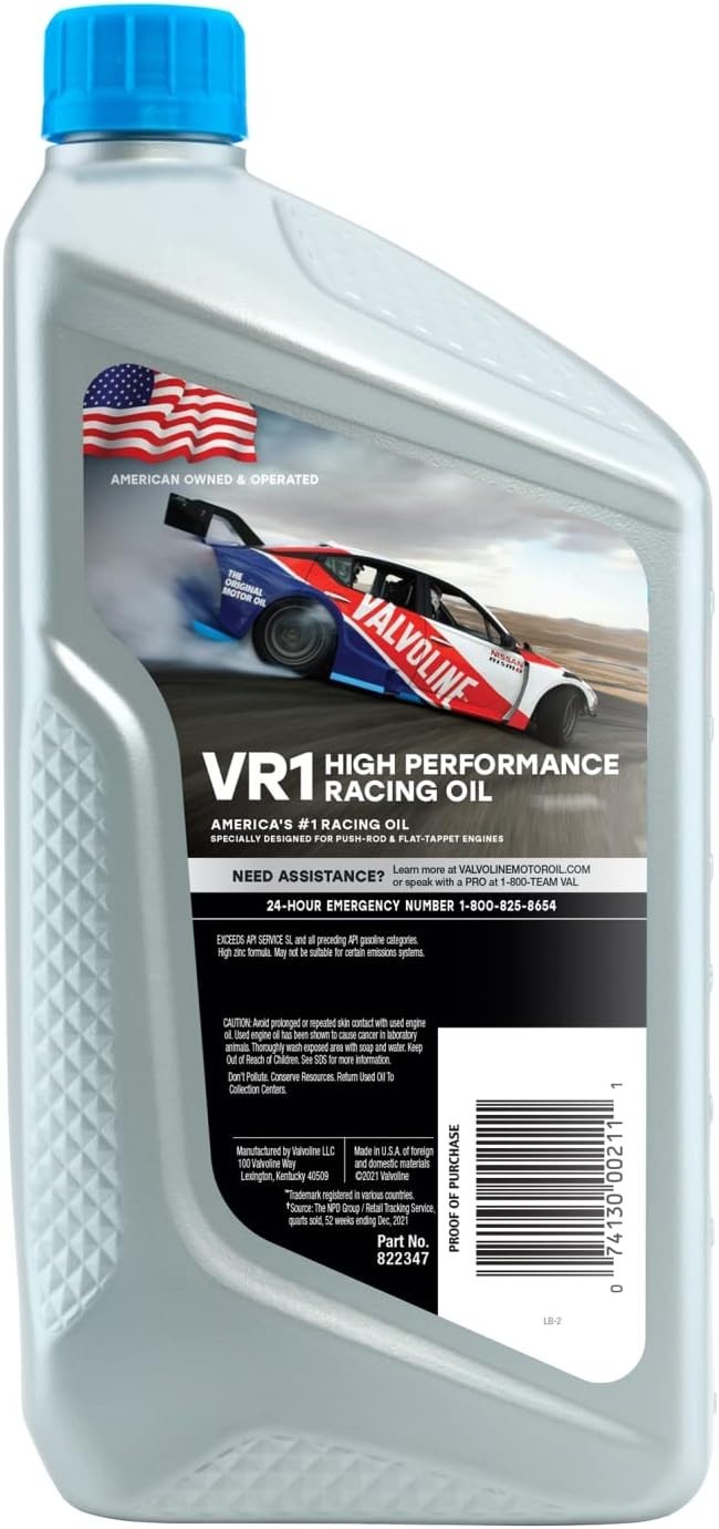 VR1 Racing SAE 20W-50 Motor Oil 1 QT – Pack of 2 for Ultimate Engine Protection