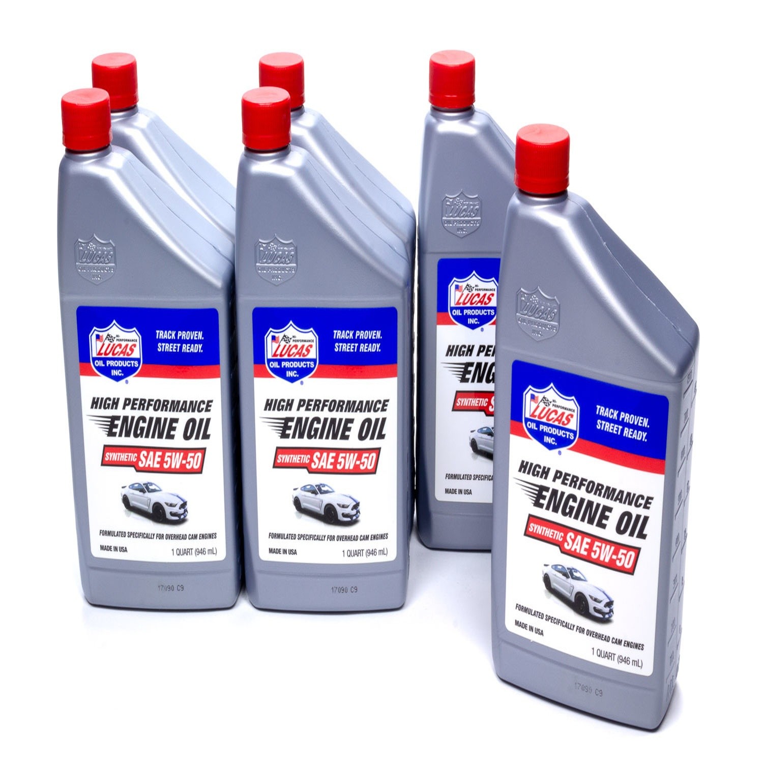 Lucas Oil 10101, Set of 6 Synthetic Sae 5W50 Oil Case 6 X 1 Quart Performance Pa