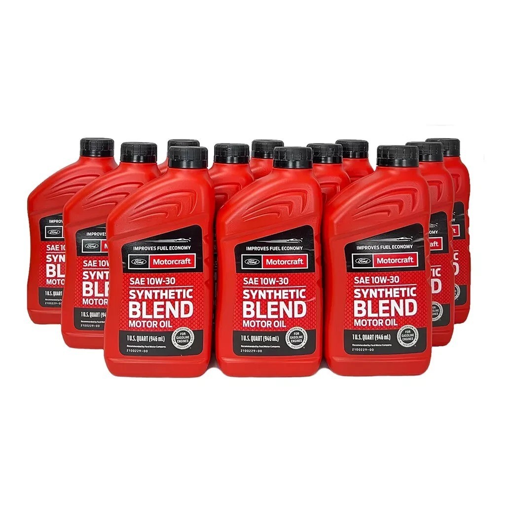 Motorcraft SAE 10W-30 Synthetic Blend Motor Oil 12 Qt Ford OEM