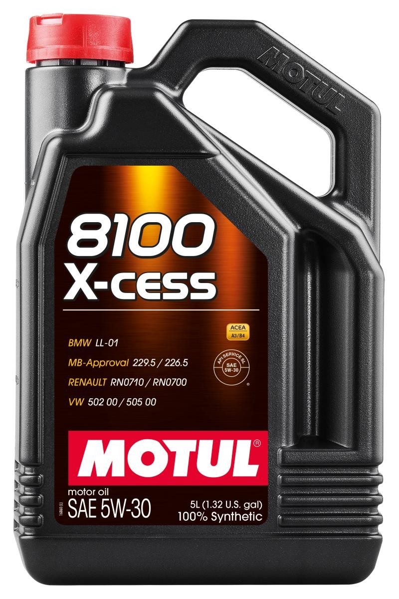 Motul Synthetic Engine Oil 8100 5W30 X-CESS 5L Case of 4 108946