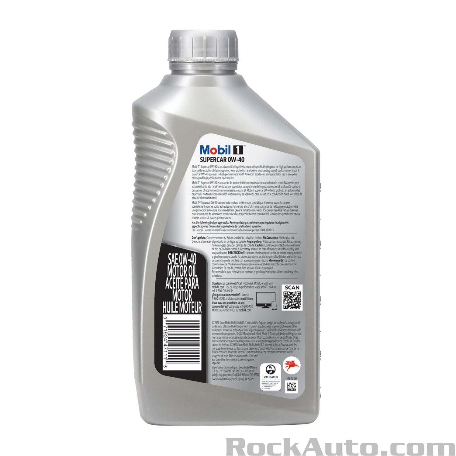(6 pack) Mobil 1 Supercar Advanced Full Synthetic Motor Oil 0W-40