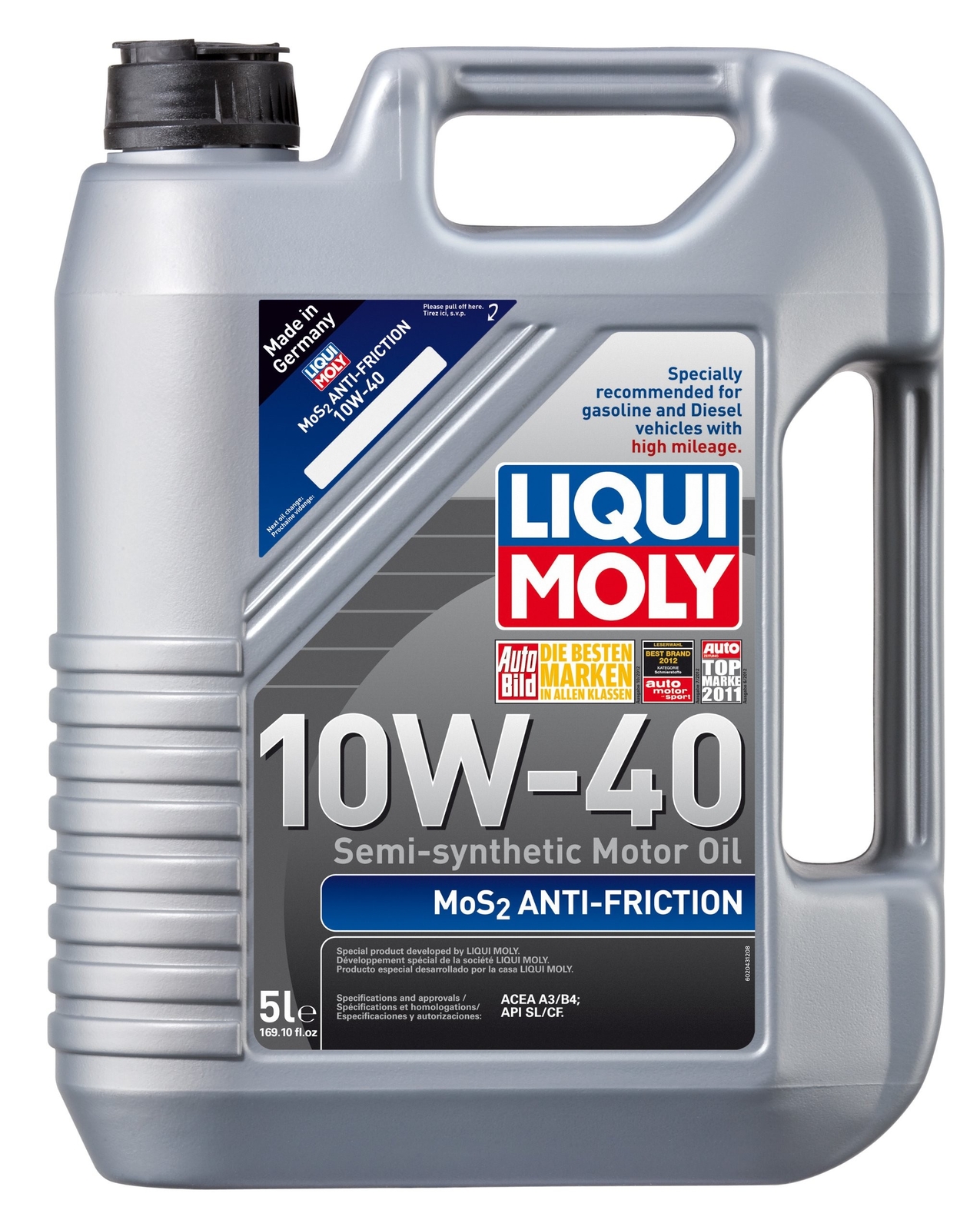 LIQUI MOLY MoS2 Antifriction SAE 10W-40 | 5 L | Part -synthetic engine oil | …