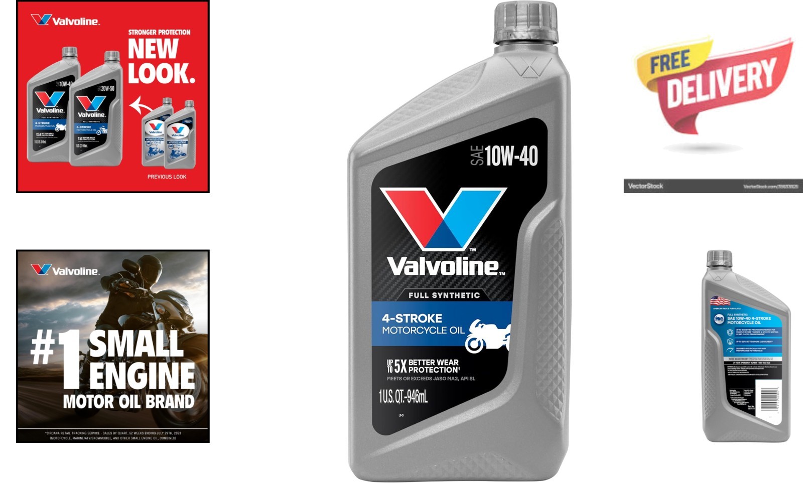 1 Quart of 10W-40 Full Synthetic Motorcycle Oil – Superior Friction Protection