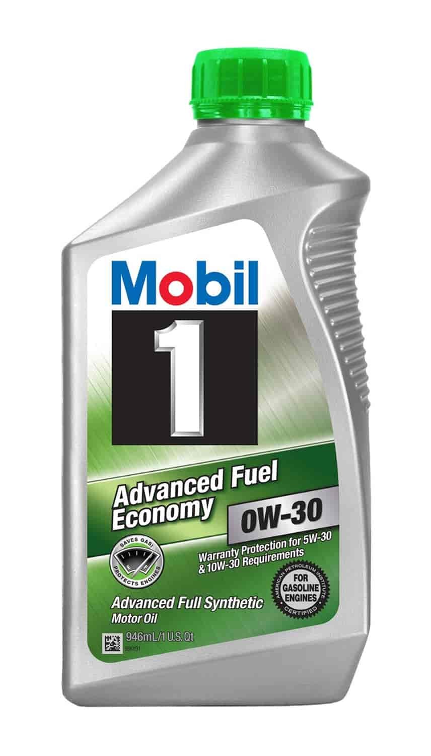 Mobil 1 112746-1 Advanced Fuel Economy Engine Oil 0W30 1 Quart Bottle Sold Indiv