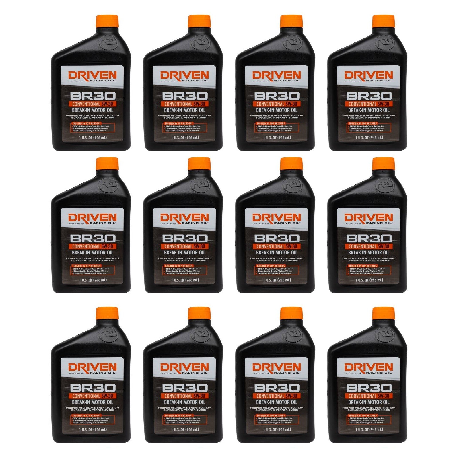 Driven Racing Oil BR30 5W-30 Conventional Break-In Motor Oil 1 Quart Pack of 12