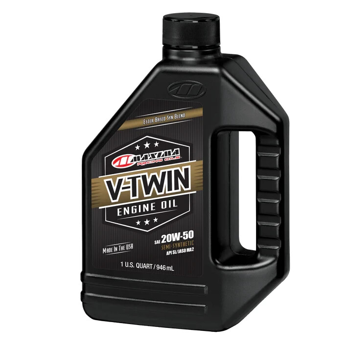 Maxima 20W50 Synthetic Blend 3 Hole Oil Change Kit Chrome Harley Twin Cam 99-17