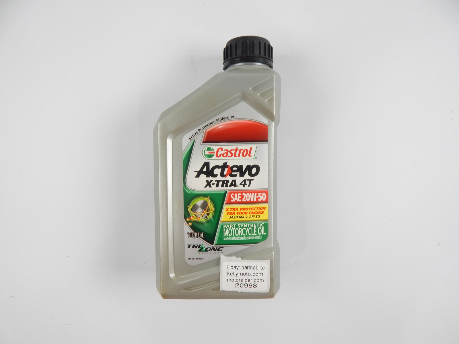 CASTROL ACTEVO X-TRA 4T SYNTHETIC MOTORCYCLE OIL SAE 20W-50 1 QUART (946ml)