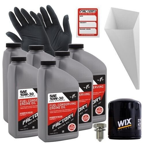 Factory Racing Parts 10W30 6Qt Oil Change Kit Fits Chrysler 300 3.5L 2005-2007