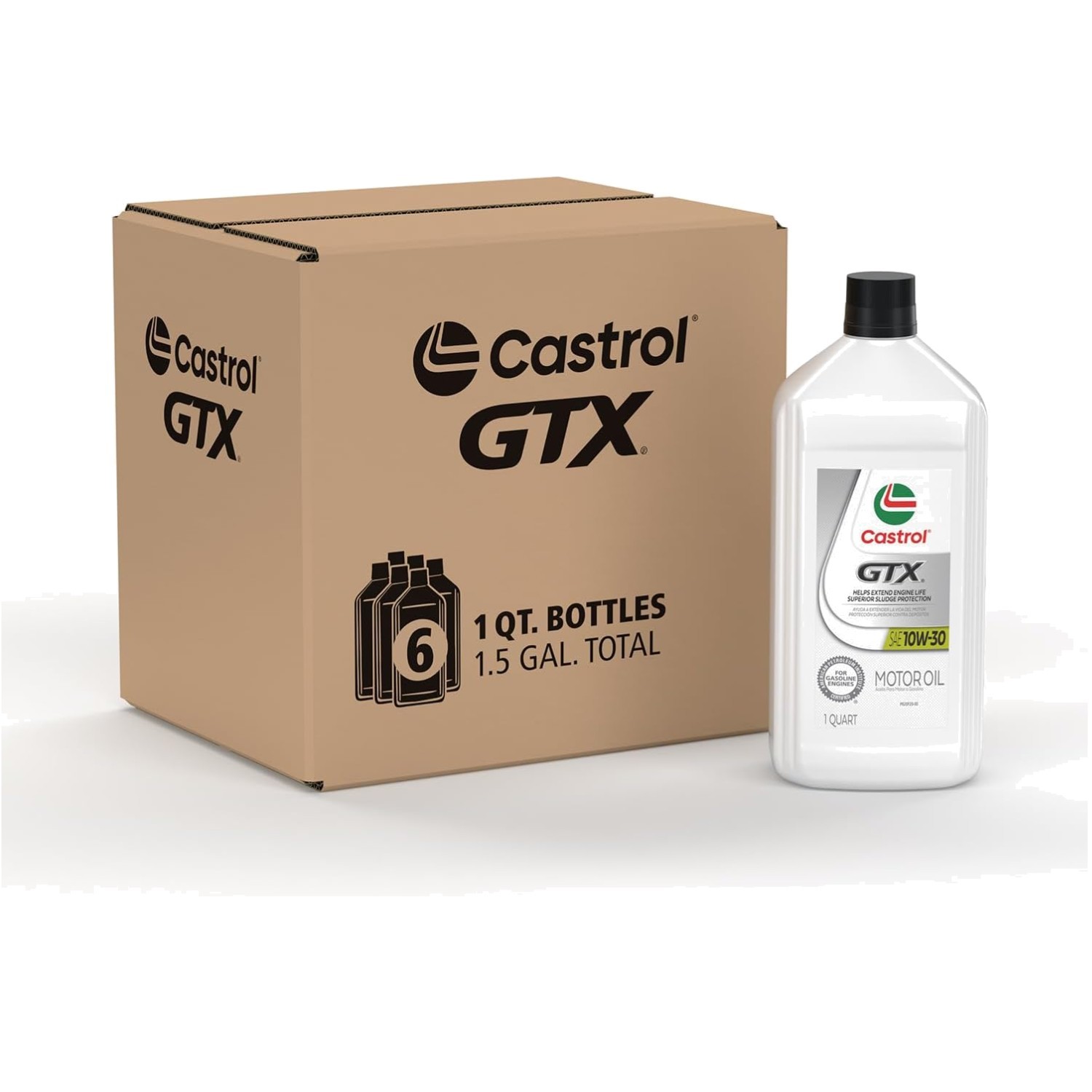 GTX 10W-30 Motor Oil – 6 x 1 Quart Bottles for Reliable Engine Care & Efficiency